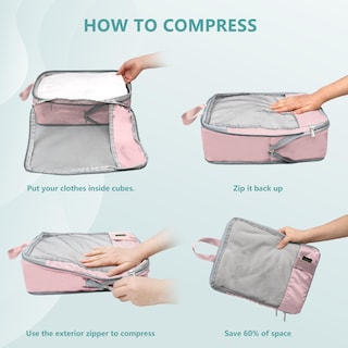 Foto 4 | Foto 4 | Juego de 7 Bolsas de Embalaje de Compresión Beegreen Rosa - Venta Internacional