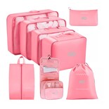 Language Organizadores De Maletas Para Viaje Impermeable Set 8 Piezas Eo Safe Imports Esi-15050-1 Rosa