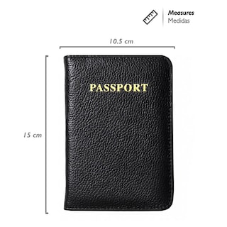 Foto 4 | Foto 4 | Vedicci Porta Pasaporte Para Viaje Color Negro Con Dorado