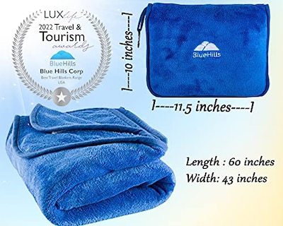 Foto 4 | Foto 4 | Venta Internacional- Manta Viaje + Estuche + Almohada Suave Premium Azul