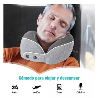 Foto 3 | Foto 3 | Cojín de Cuello Cómodo Almohada Viaje Espuma Viscoelástica Eo Safe Imports  Esi-9513 Gris