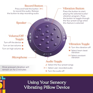 Foto 3 | Foto 3 | Almohada Sensorial Vibratoria Suministros Especiales Para Niños Y Adultos Color Azul - Venta Internacional.