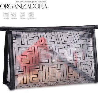 Foto 1 | Foto 1 | Bolsa Organizadora de Cosméticos Negra de Plástico
