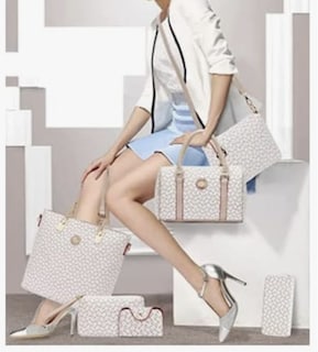 Foto 5 | Foto 5 | Pack 6 Bolsas Beige Tote Bag Moda Mujer