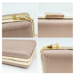 Foto 2 | Foto 2 | Bolso De Mano Brillantes De Dama Para Cóctel, Fiesta, Boda Oro/rosa