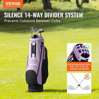 Foto 2 | Foto 2 | Bolsa Para Carrito De Golf Vevor Con Organizador De 14 Posiciones En La Parte Superior, Negro Y Morado - Venta Internacional.