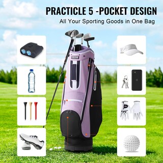 Foto 4 | Foto 4 | Bolsa Para Carrito De Golf Vevor Con Organizador De 14 Posiciones En La Parte Superior, Negro Y Morado - Venta Internacional.
