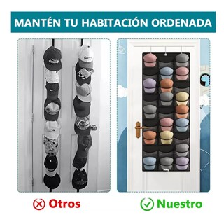 Foto 3 | Foto 3 | Organizador De Bolsas De Gorras De Béisbol Con 27 Bolsillos Belug, Negro