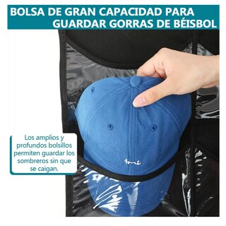 Foto 5 | Foto 5 | Organizador De Bolsas De Gorras De Béisbol Con 27 Bolsillos Negro