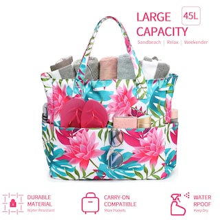 Foto 4 | Foto 4 | Bolsa De Playa Ledaou Impermeable Y Resistente A La Arena Para Mujer Lotus - Venta Internacional.