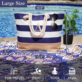 Foto 3 | Foto 3 | Bolsa De Playa Yoolife De Lona Impermeable Con Monograma Para Mujer - Venta Internacional.