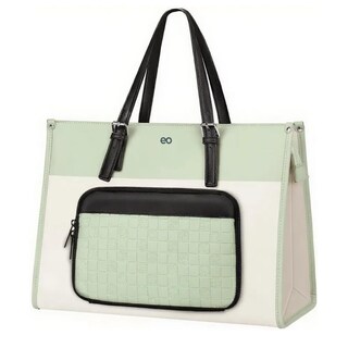 Foto 1 | Foto 1 | Bolsa Tote Térmica Negro De Cuero Con Compartimento Para Lunch Eo Safe Imports Esi-21289 Verde