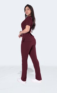 Foto 7 | Foto 7 | Conjunto Quirúrgico Tinto para Mujer