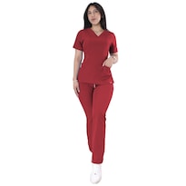 Pantalon y Blusa Quirúrgico Rojo para Mujer