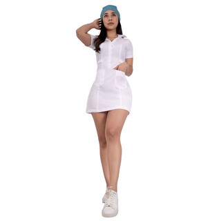 Foto 1 | Foto 1 | Bata Quirúrgica Pijama Dama Mujer Vestido Antifluido Blanco Sea Brazil