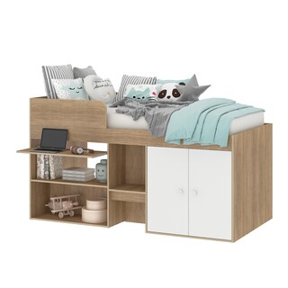 Foto 2 | Foto 2 | Cama Multifuncional Individual Skal Living Roble/Blanco