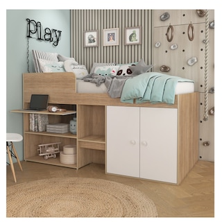 Foto 3 | Foto 3 | Cama Multifuncional Individual Skal Living Roble/Blanco