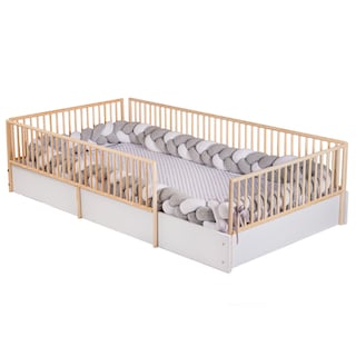 Foto 1 | Foto 1 | Cama Cuna Individual Montessori Natural Sin Barniz - Melamina Blanca
