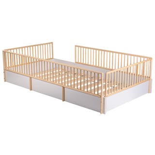 Foto 4 | Foto 4 | Cama Cuna Individual Montessori Natural Sin Barniz - Melamina Blanca