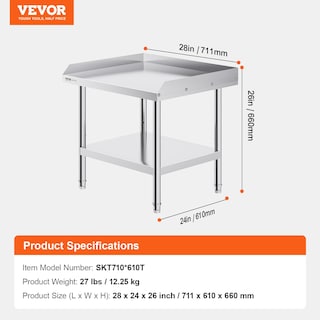 Foto 7 | Foto 7 | Soporte Para Parrilla Vevor De Acero Inoxidable, 60 X 70 X 60 Cm, Con Estante - Venta Internacional.