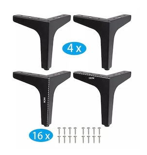 Foto 3 | Foto 3 | Patas de Muebles Elevadores 4 Piezas 10 cm Negro