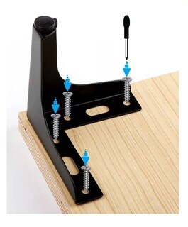 Foto 4 | Foto 4 | Patas de Muebles Elevadores 4 Piezas 10 cm Negro