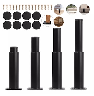 Foto 2 | Foto 2 | Patas para Muebles Belug Ajustable 15 - 25 cm 4 Piezas Negros