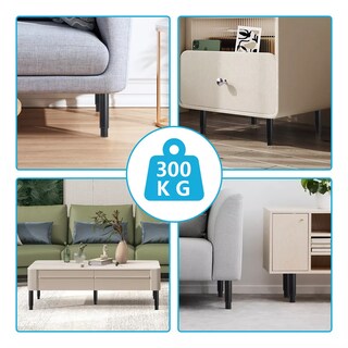 Foto 4 | Foto 4 | Patas para Muebles Belug Ajustable 15 - 25 cm 4 Piezas Negros