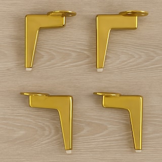 Foto 4 | Foto 4 | Kit 4 Patas Para Mueble 12 Cm Jauz Color Dorado