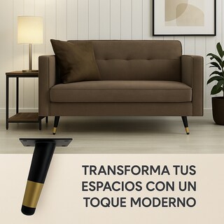 Foto 4 | Foto 4 | Kit 4 Patas Metálicas Jauz Color Negro Y Dorado
