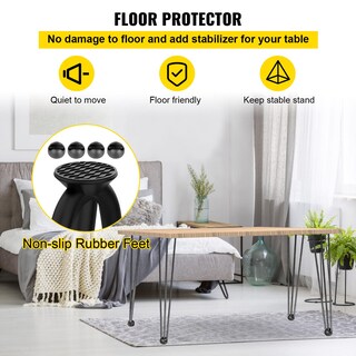 Foto 5 | Foto 5 | Patas De Mesa Vevor Hairpin De Acero Al Carbono Negro De 71,1 Cm, Juego De 4 Unidades - Venta Internacional.