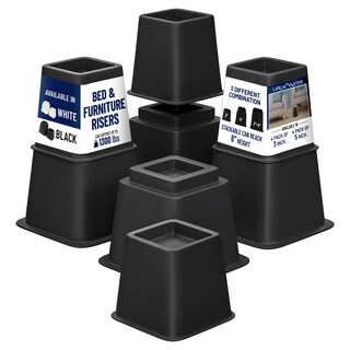 Foto 1 | Foto 1 | Juego De Elevadores Para Muebles Lifemaster, 8 Piezas, Diseño Antideslizante, Color Negro - Venta Internacional.