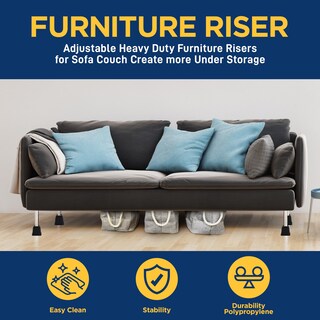 Foto 2 | Foto 2 | Juego De Elevadores Para Muebles Lifemaster, 8 Piezas, Diseño Antideslizante, Color Negro - Venta Internacional.