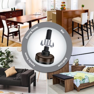 Foto 7 | Foto 7 | Niveladores Ajustables Para Muebles Saffire Color Marrón Oscuro (paquete De 8) - Venta Internacional.
