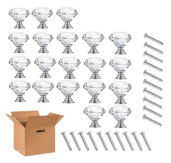 Foto 1 | Foto 1 | Pomo De Cristal Para Cajón, Lab.g 30 Mm, 20 Piezas Plata