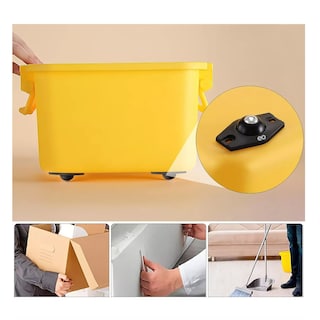 Foto 2 | Foto 2 | 20 Mini Ruedas Giratorias Adhesivas Universal Eo Safe Imports Esi-17992-1 Negro Marca