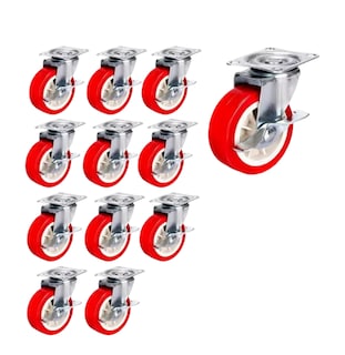 Foto 1 | Foto 1 | Xtellar Premium 12pcs Ruedas Giratorias De Pvc De 2 Pulgadas Con Doble Freno