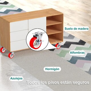 Foto 4 | Foto 4 | Xtellar Premium 12pcs Ruedas Giratorias De Pvc De 2 Pulgadas Con Doble Freno