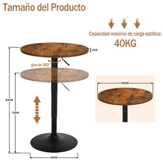 Foto 2 | Foto 2 | Mesa De Barra Ajustable Yatahome Madera