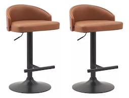 Set 2 Bancos Altos Barra Desayunador Cocina Giratorio Premium