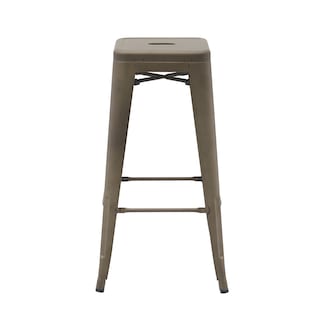 Foto 3 | Foto 3 | Set De 4 Bancos Vintage Tolix Para Barra O Restaurantes 75cm Acabado De La Estructura Galvanizado Color Gris