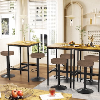 Foto 5 | Foto 5 | Taburetes Yatahome Altura Ajustable  Diseño Moderno  Cuero Sintético Resistente  Set De 2  Marrown