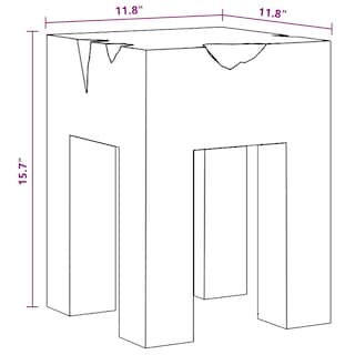 Foto 4 | Foto 4 | Taburete Vidaxl De Madera Maciza De Teca Marrón 30x30x40 Cm - Venta Internacional.