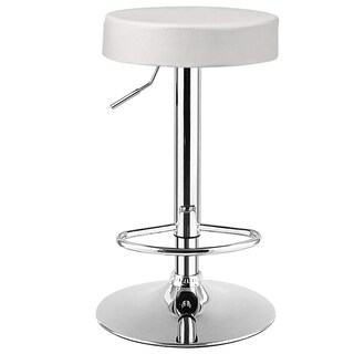 Foto 1 | Foto 1 | Taburete De Bar Costway  Moderno  Giratorio  Sin Respaldo  Piel Sintética  Blanco - Venta Internacional.