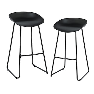 Foto 1 | Foto 1 | Set De 2 Taburetes De Bar Furniturer Fiyaner Negro 43 X 47 X 80 Cm