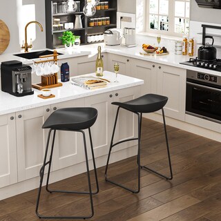 Foto 2 | Foto 2 | Set De 2 Taburetes De Bar Furniturer Fiyaner Negro 43 X 47 X 80 Cm