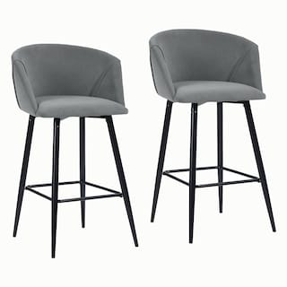 Foto 1 | Foto 1 | Set De 2 Taburetes De Bar Furniturer Aldridge Gris 47.5 X 47.5 X 97 Cm