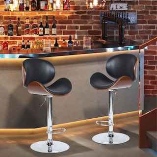 Foto 2 | Foto 2 | Taburete De Bar Furniturer Freeman Negro 51 X 45 X 96-116 Cm