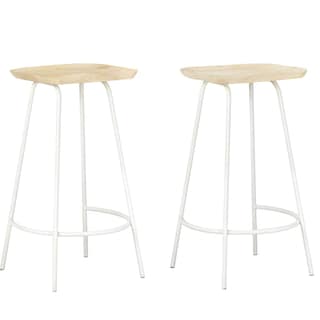 Foto 1 | Foto 1 | Taburetes De Bar Vidaxl De Mango Macizo 2 Unidades Con Reposapiés - Venta Internacional.