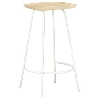 Foto 3 | Foto 3 | Taburetes De Bar Vidaxl De Mango Macizo 2 Unidades Con Reposapiés - Venta Internacional.
